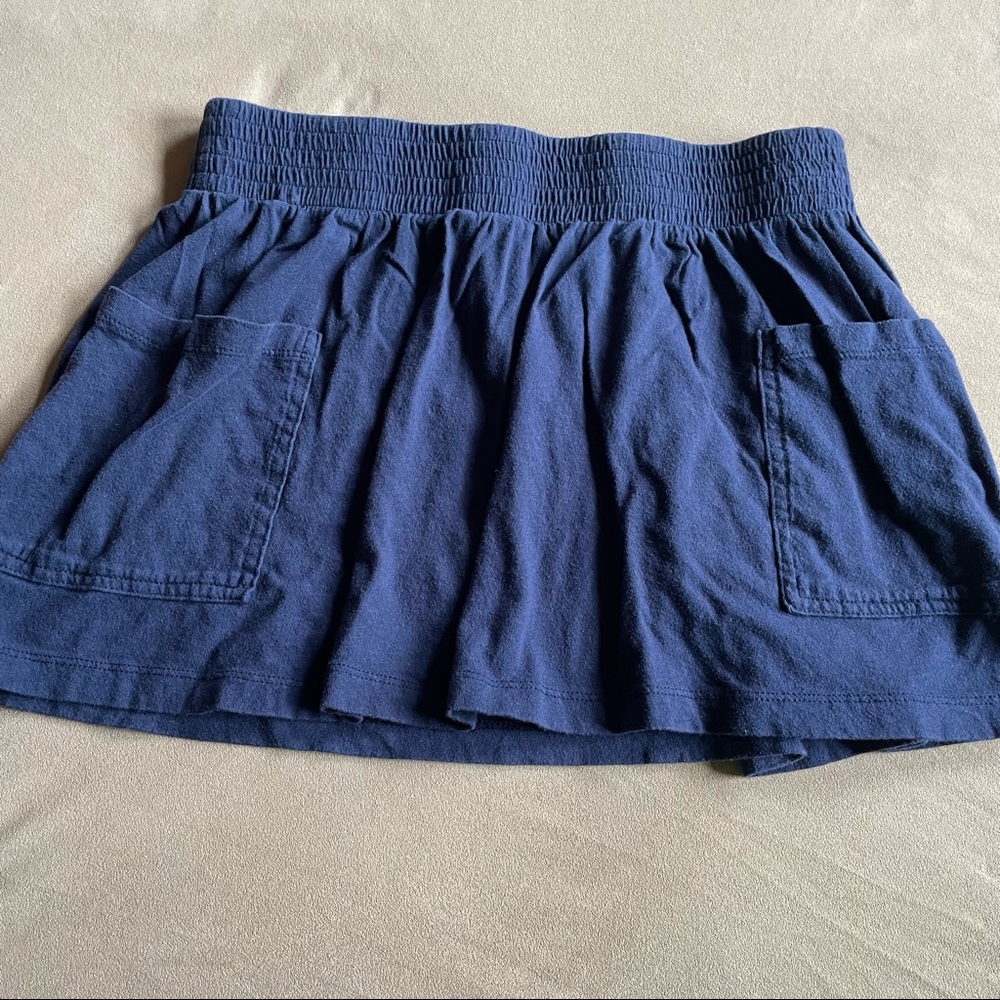 Derek Heart Short Skirt with Pockets - Navy Blue, Size Small